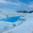 Cracking glacier ice, symbolising Lewin's unfreeze-change-refreeze change model
